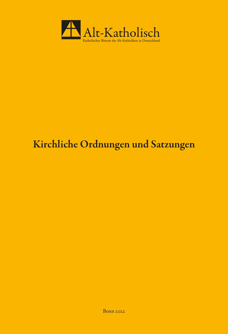 Neuausgabe der Kirchlichen Ordnungen – Katholisches Bistum der Alt-Katholiken in Deutschland